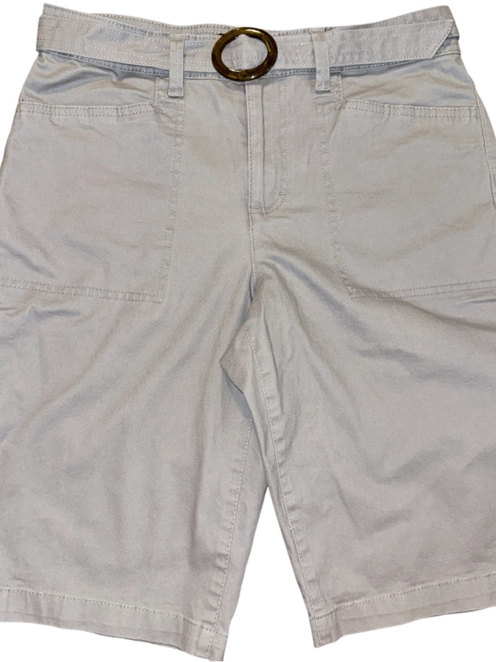 Gloria Vanderbilt Light Gray Men's Flat-Front Shorts
